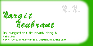 margit neubrant business card